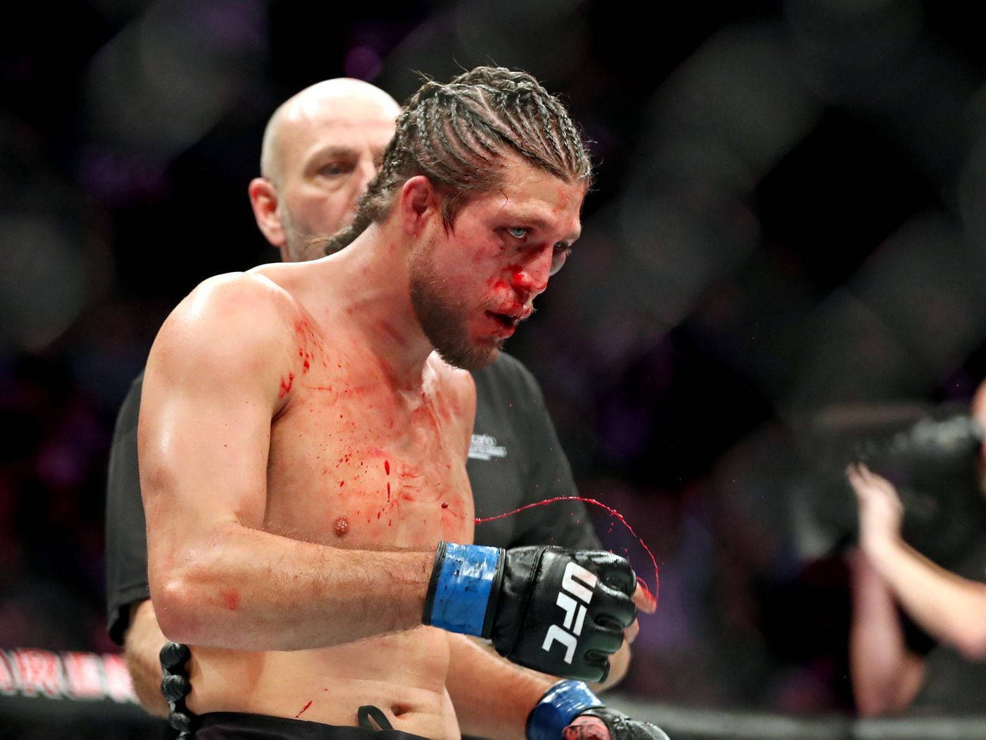 Brian Ortega Bloody Face Chest