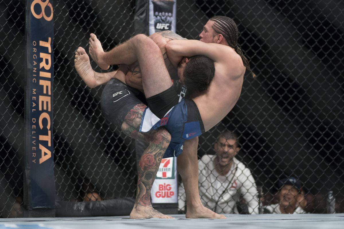 Brian Ortega Grappling Neck Opponent