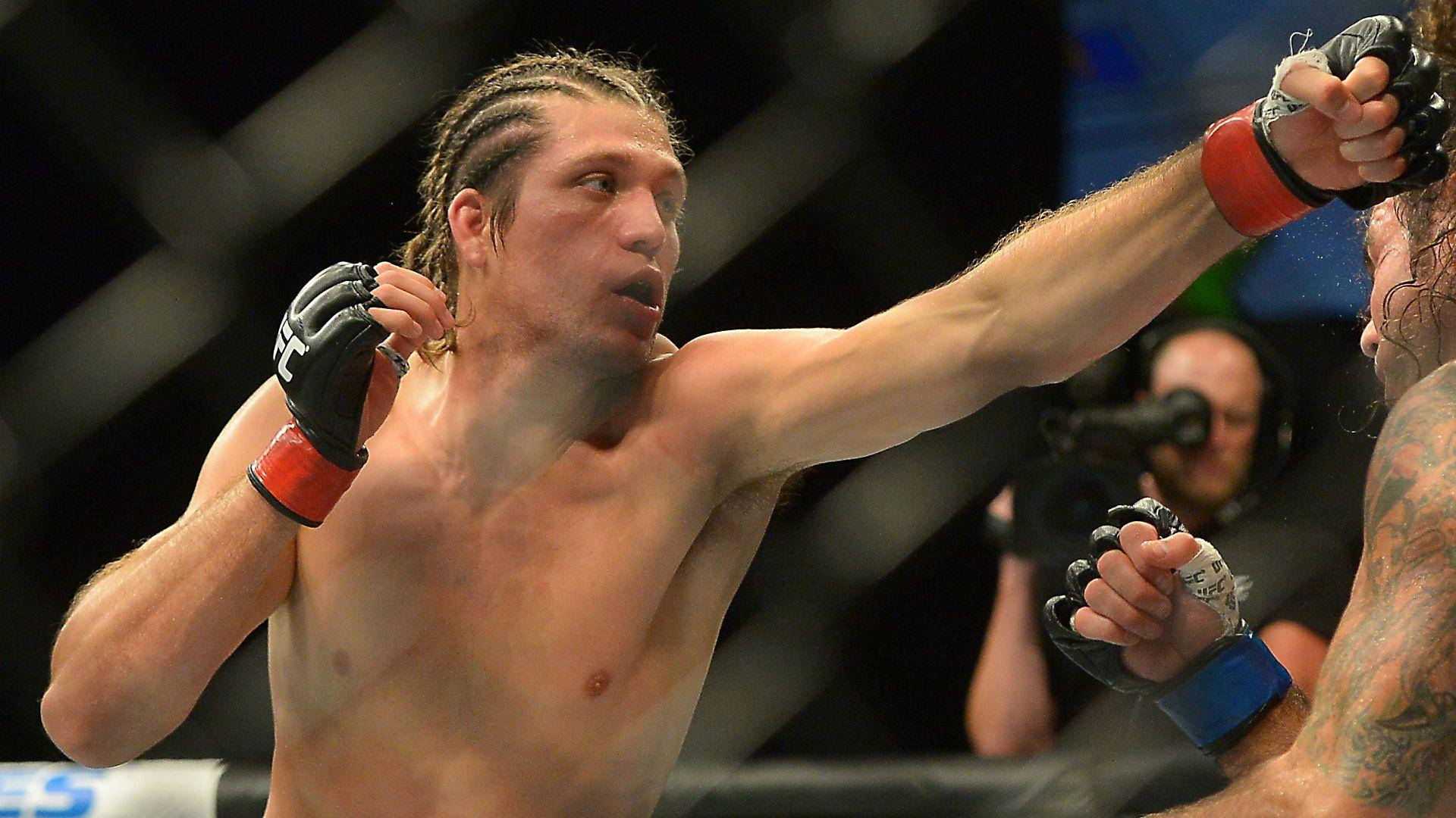 Brian Ortega Punching Opponent