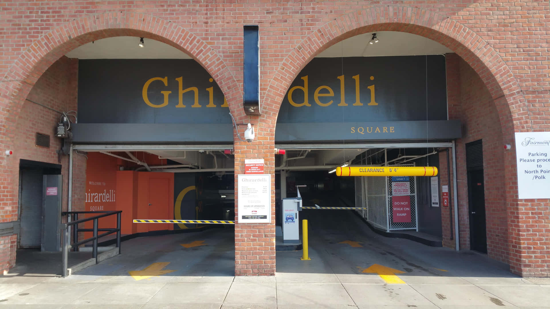 Brick Parking Lot Entrance Ghiradelli Square
