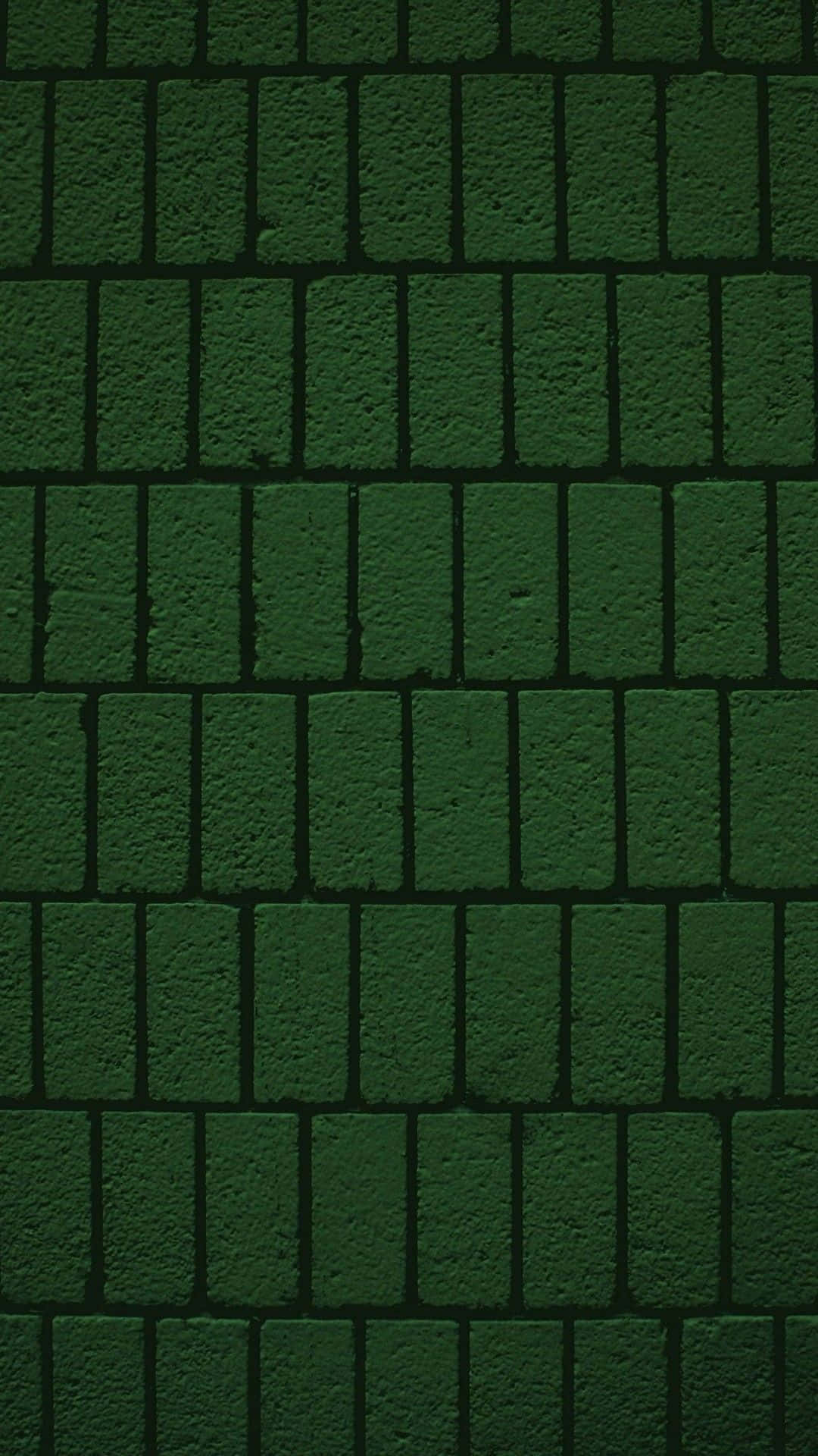 Brick Wall Dark Green Iphone Background