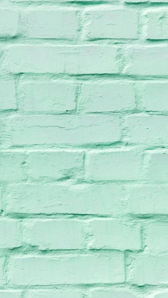 Brick Wall Mint Green Iphone Background