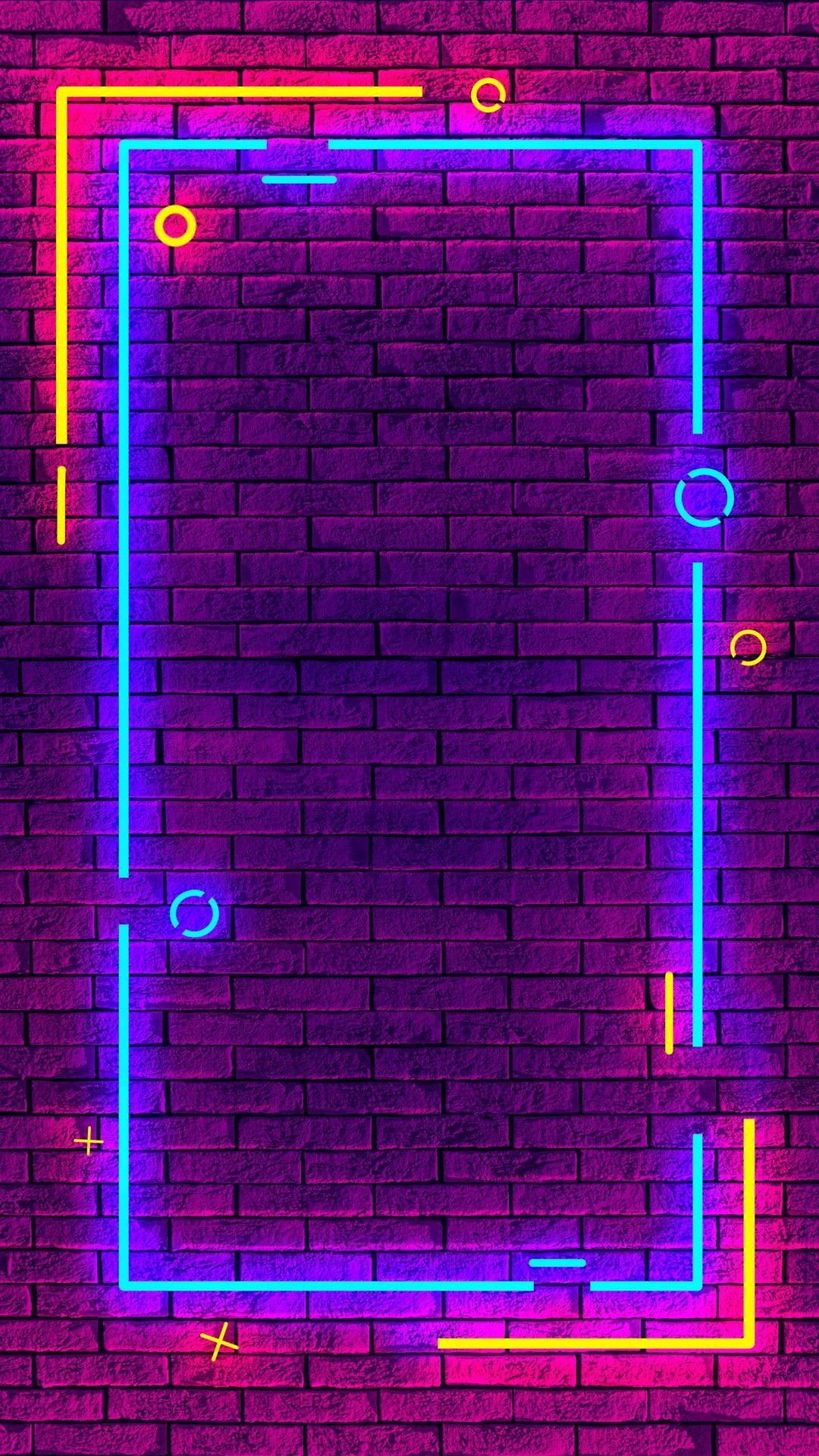 Brick Wall Neon Aesthetic Iphone Background