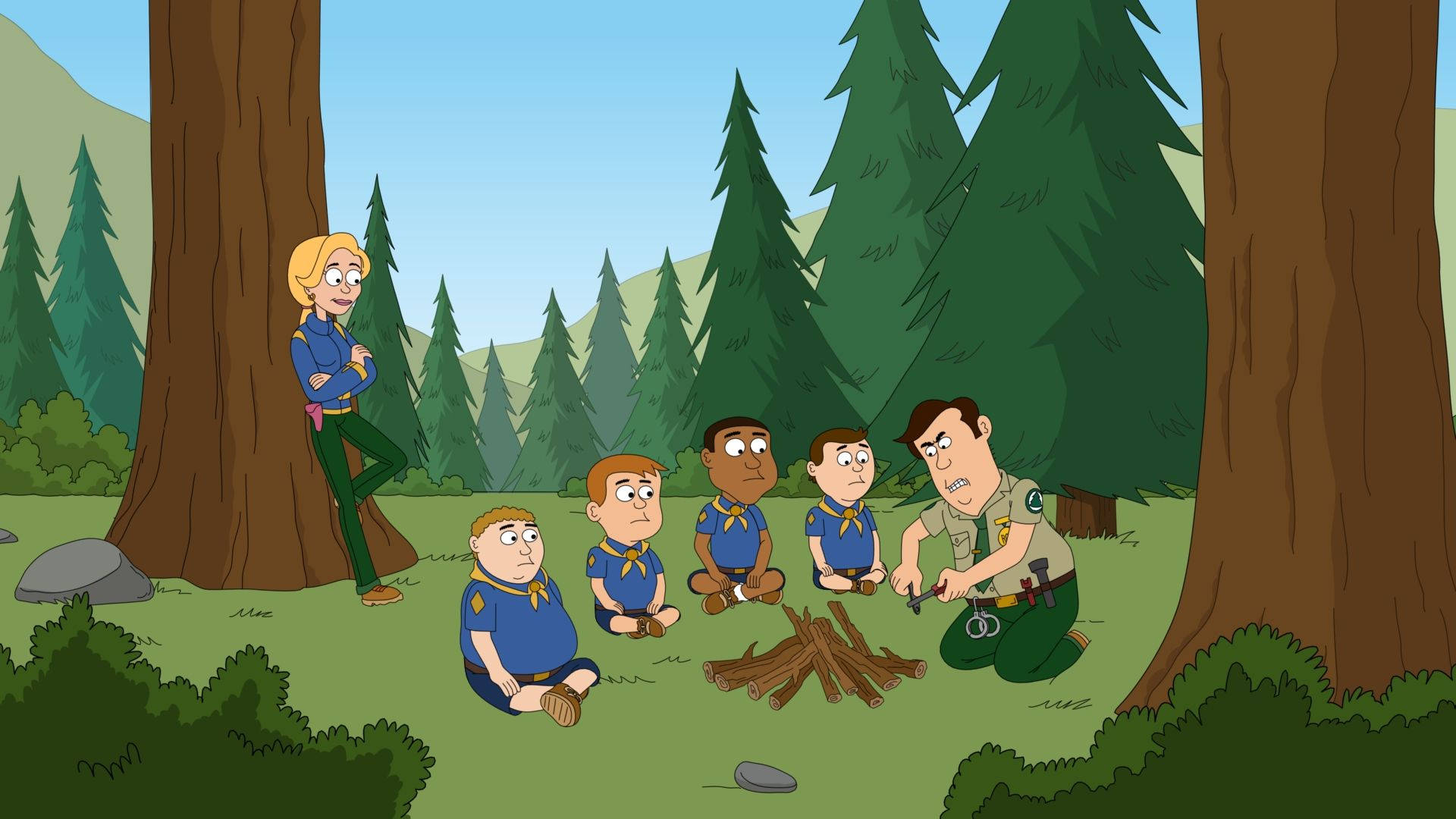 Brickleberry Bonfire Background