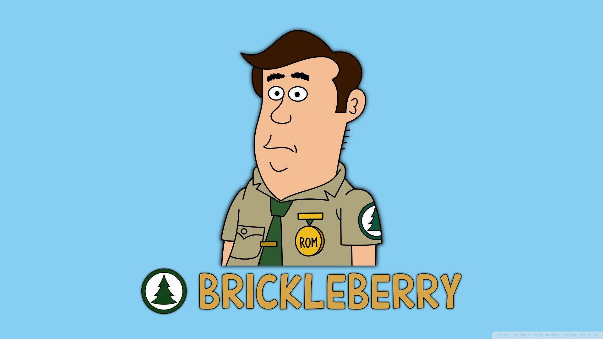 Brickleberry Steve Blue Background