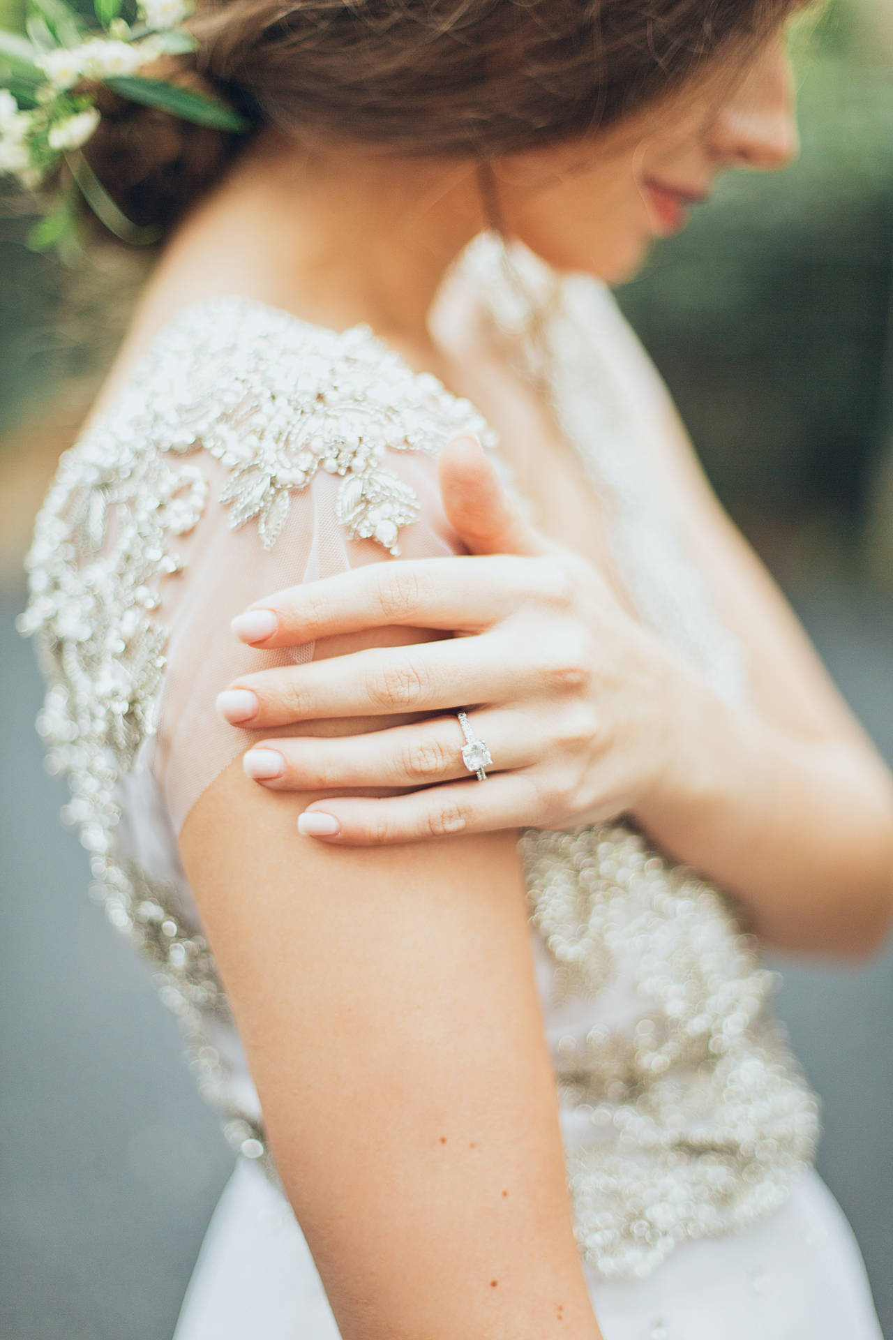 Bridal Dress And Ring Background