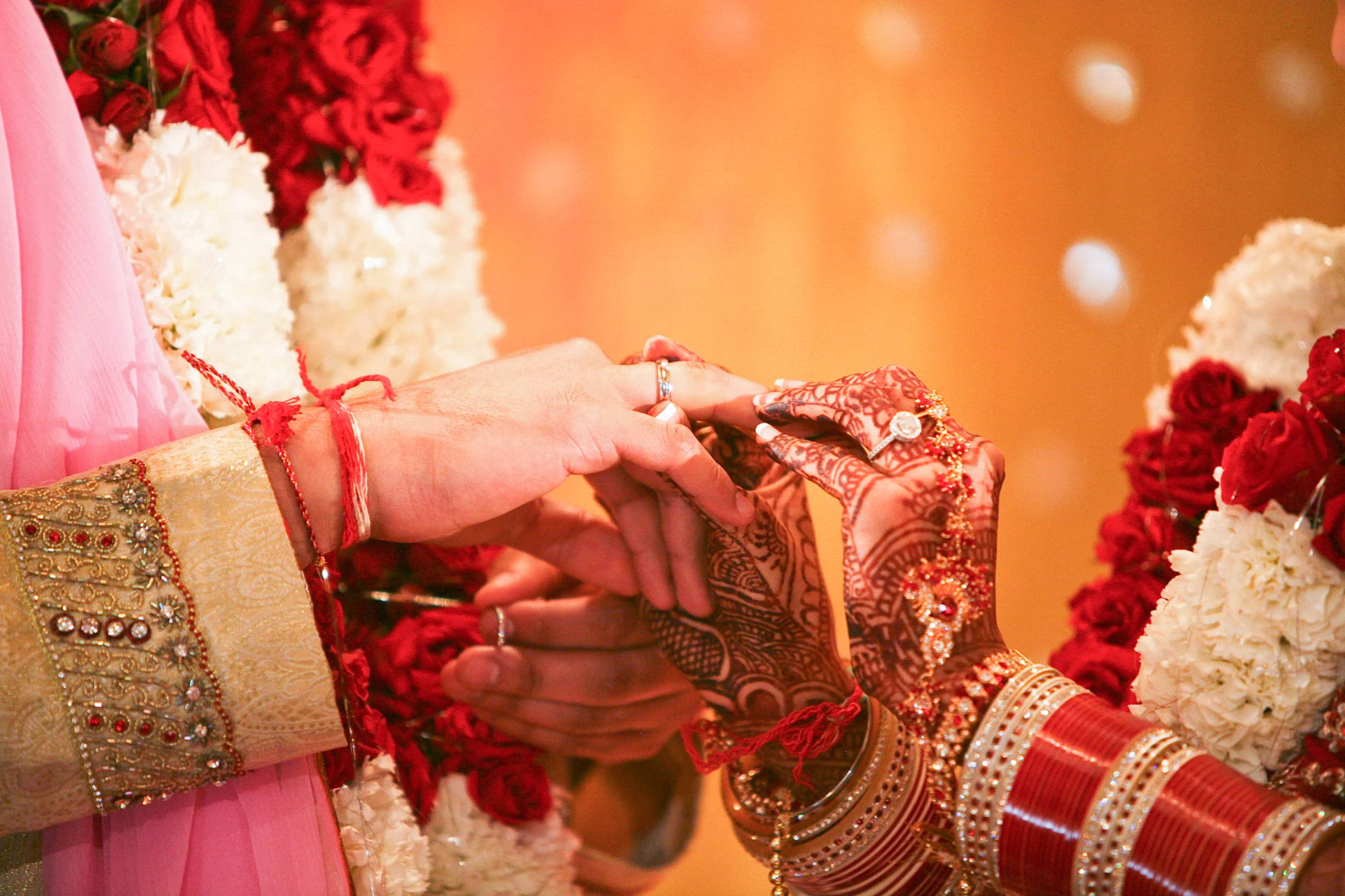 Bridal Henna During Ceremony Background