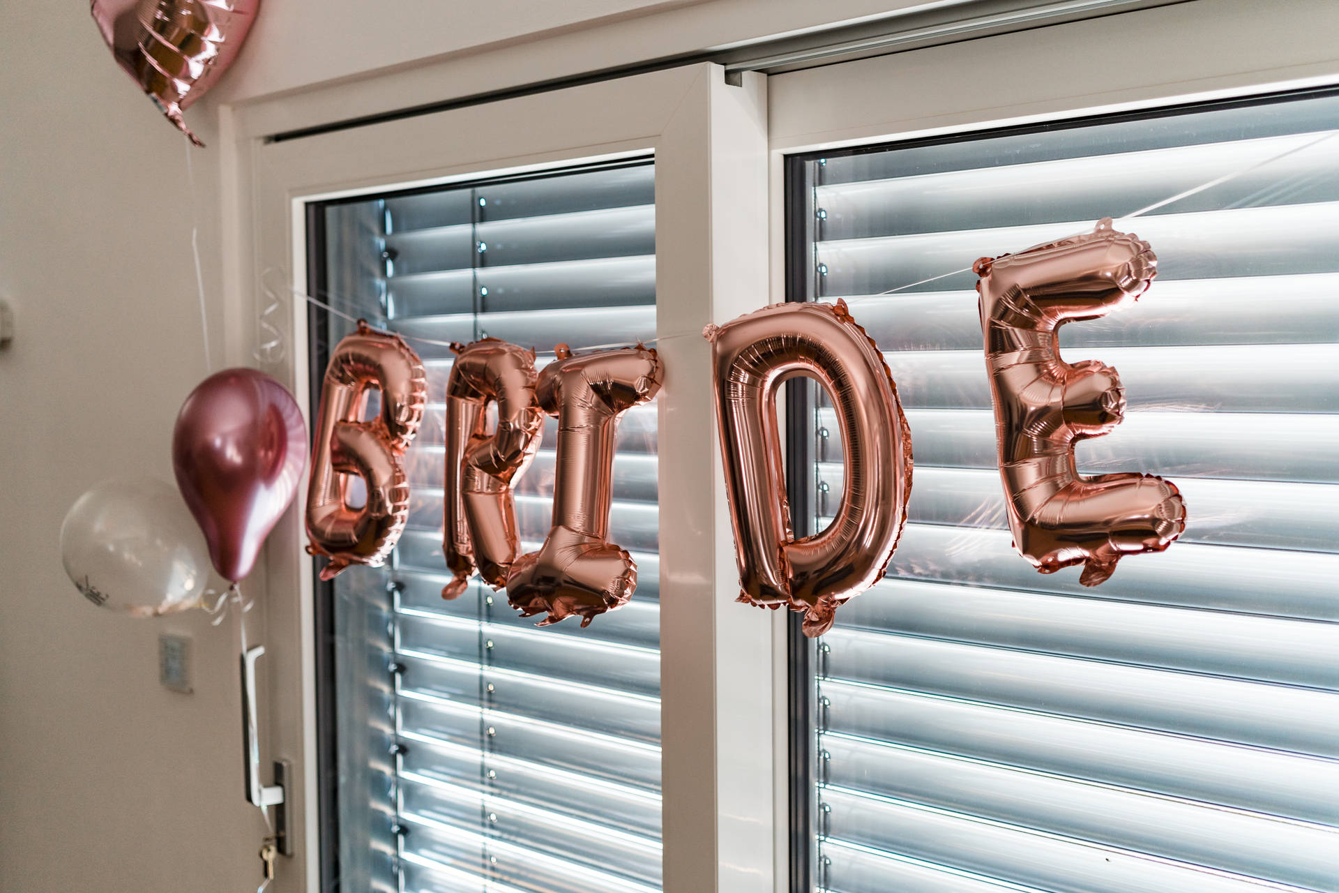 Bride Balloons At Bachelorette Party Background