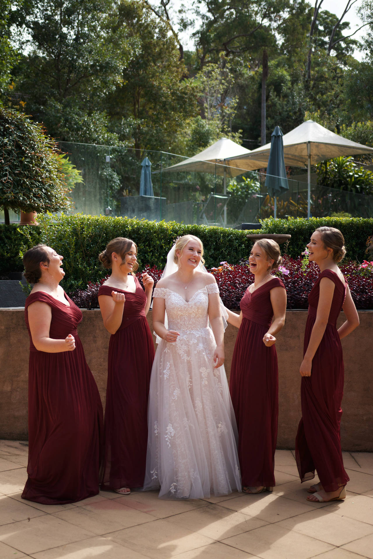 Bridesmaids With Bride Background