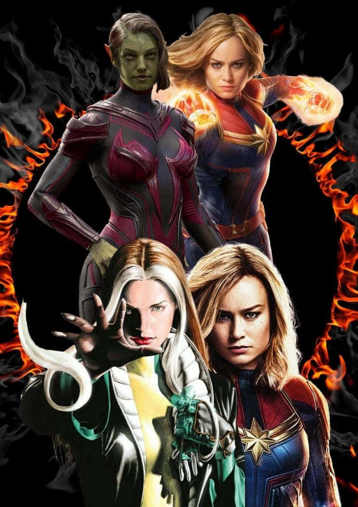 Brie Larson In The Suit Of Power As Captain Marvel 2 Background