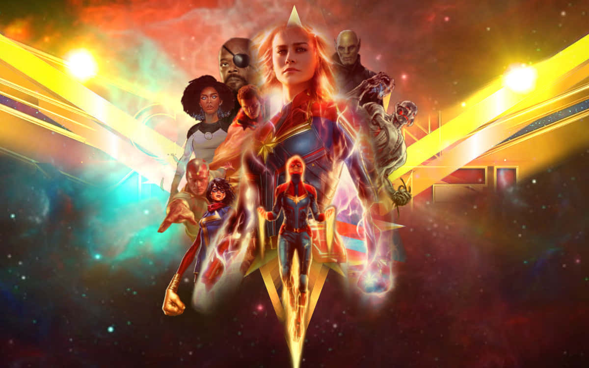 Brie Larson Poised For Action As Captain Marvel In The Highly Anticipated Sequel Background