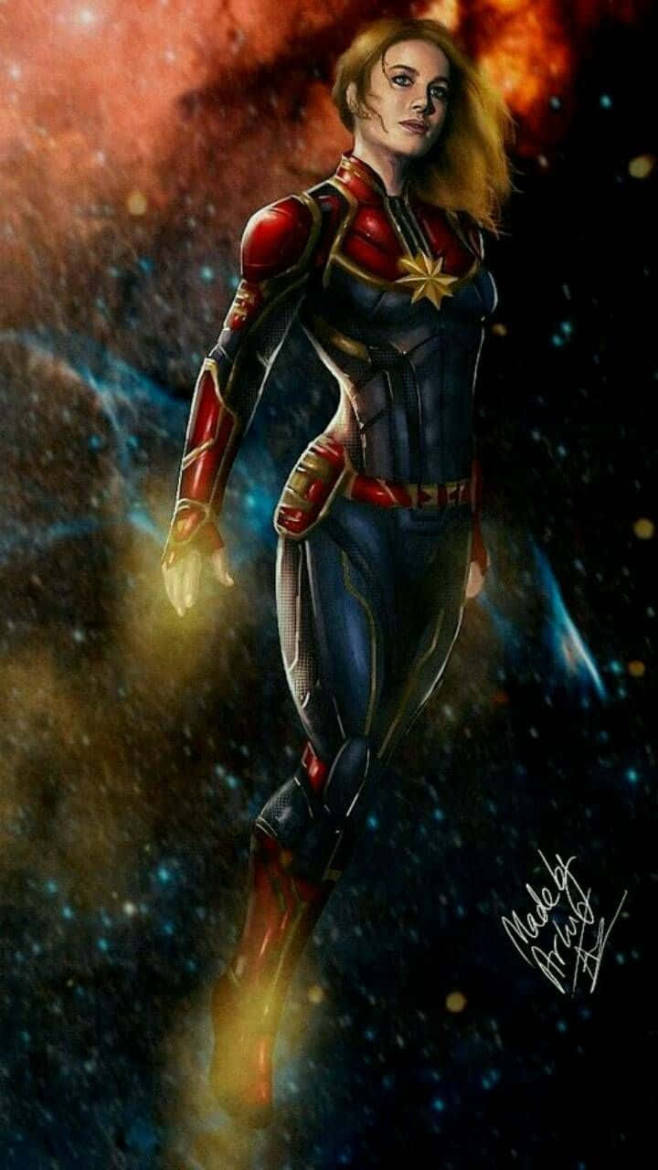Brie Larson Returns As The Powerful Captain Marvel. Background