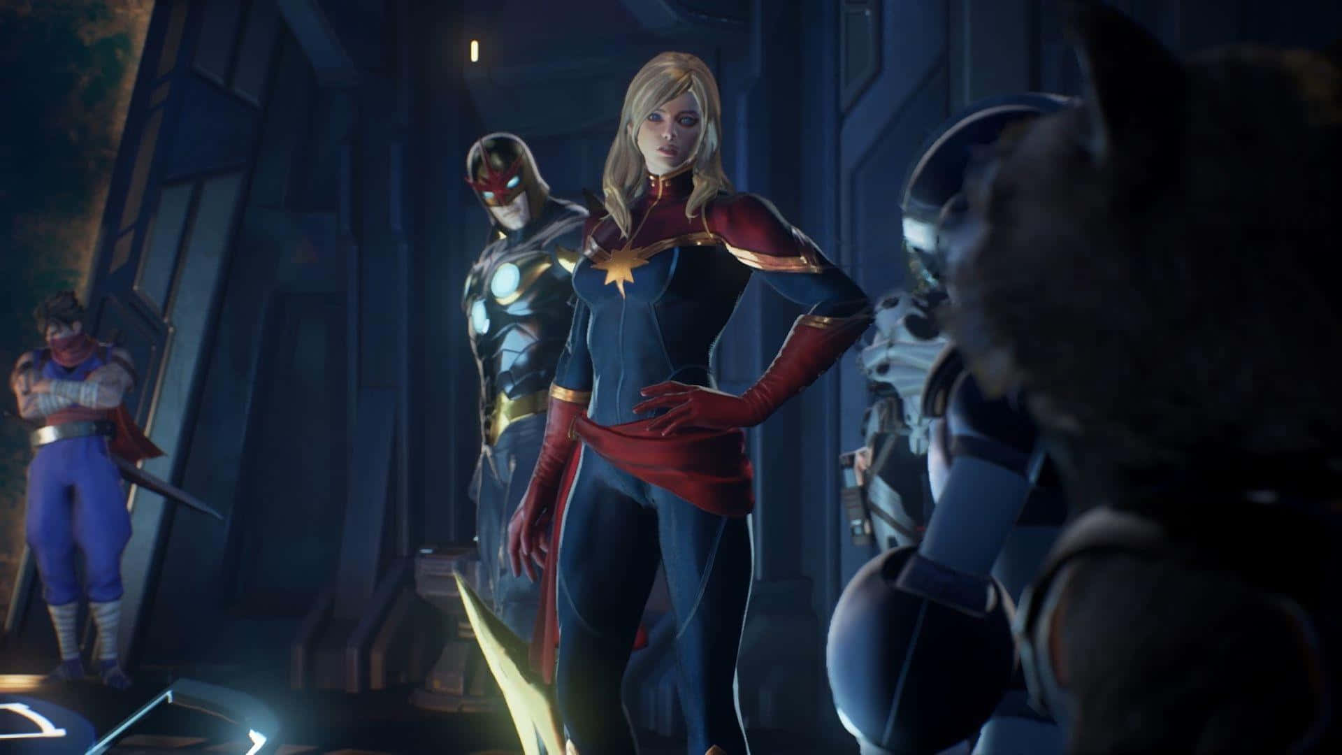 Brie Larson Stars As Captain Marvel In The Epic Marvel Studios Movie. Background