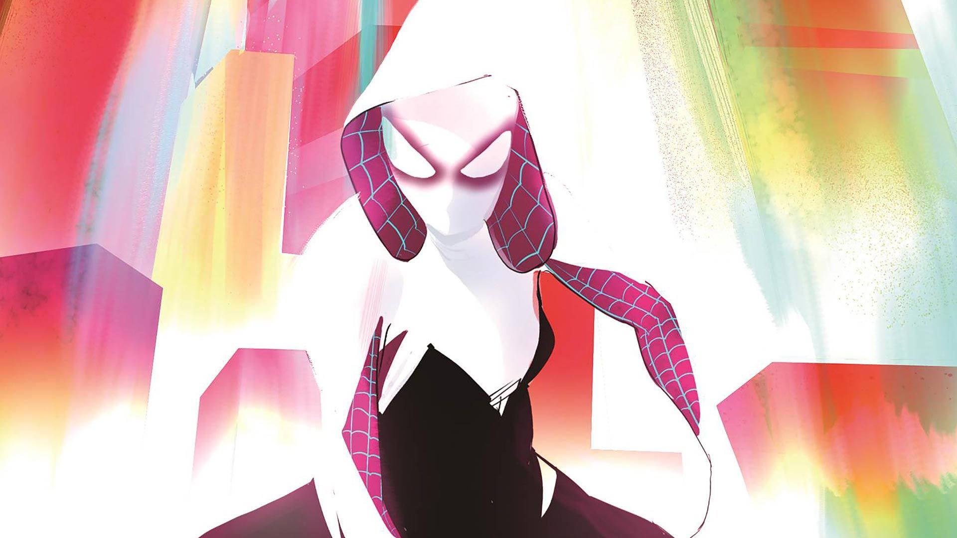 Bright Abstract Art Spider Gwen Background