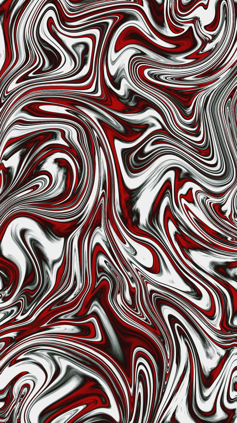 Bright Abstract Red, White And Black Colors