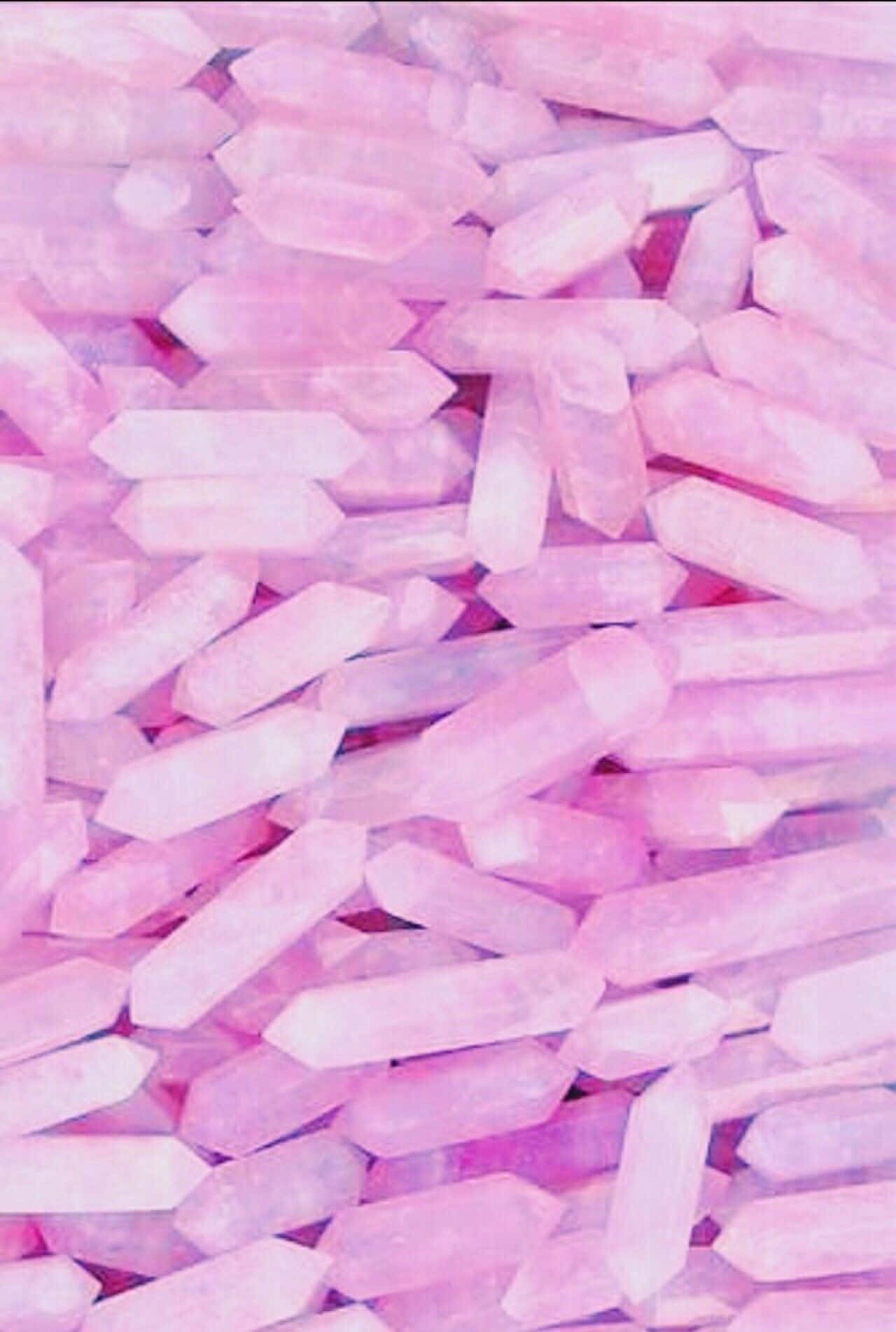 Bright And Beautiful Healing Crystals Shining In The Morning Light. Background