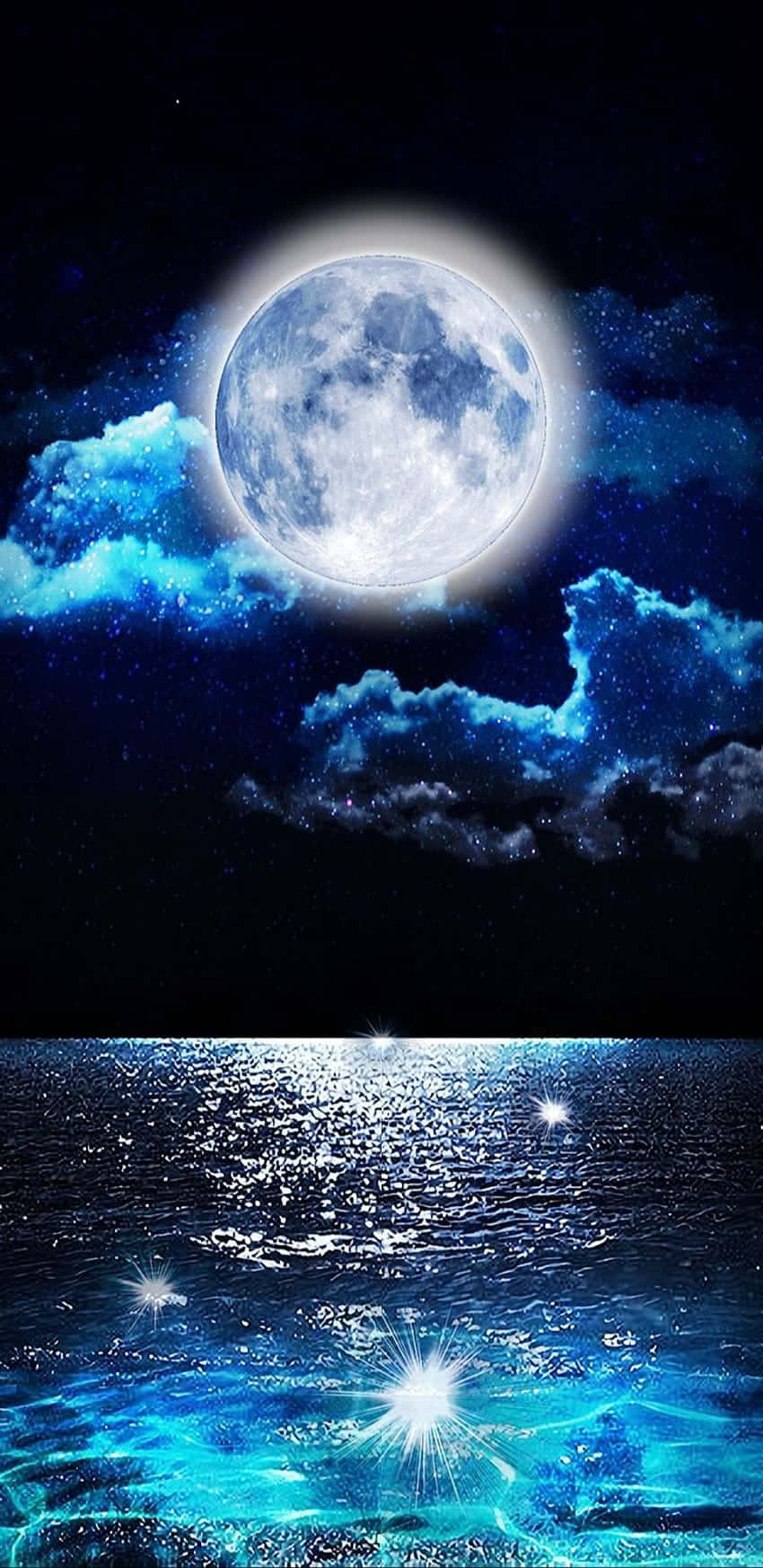 Bright And Beautifulmagic Moon Background