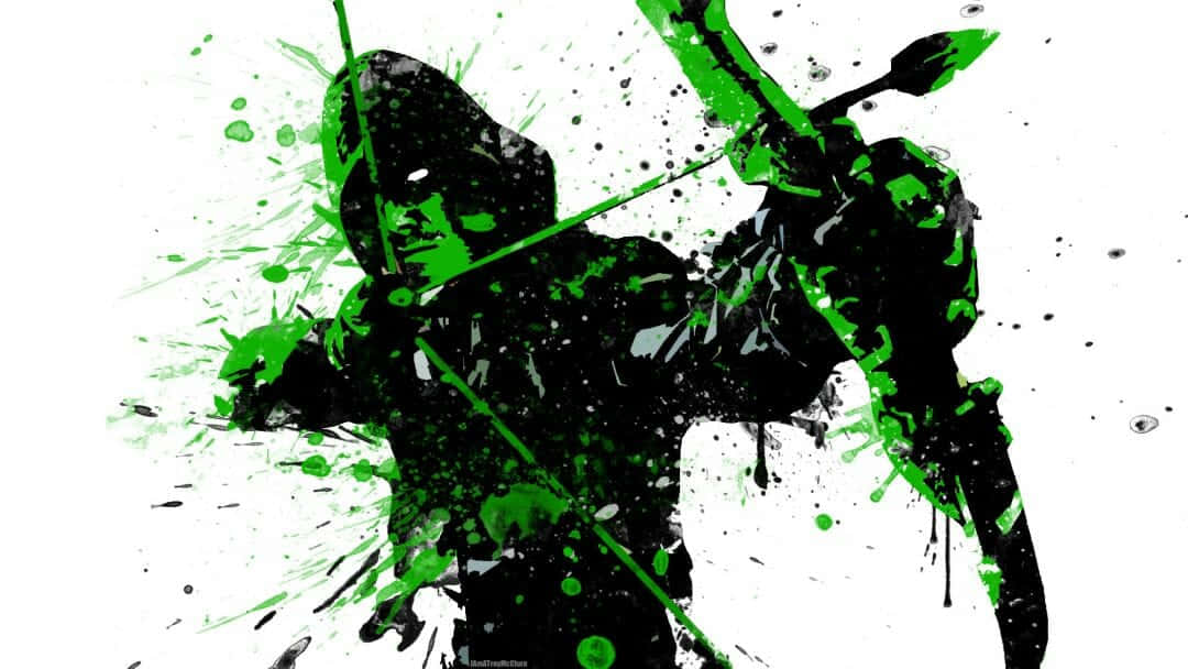 Bright And Bold Green Arrow Iphone