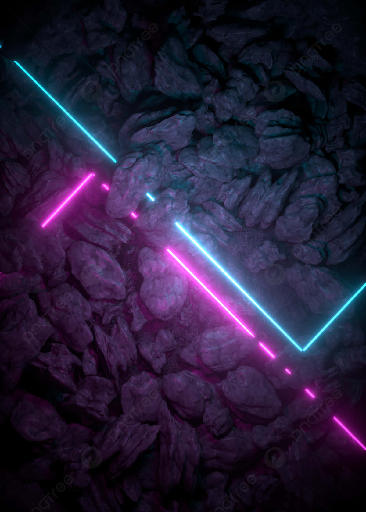 Bright And Bold Neon Pink And Blue Background