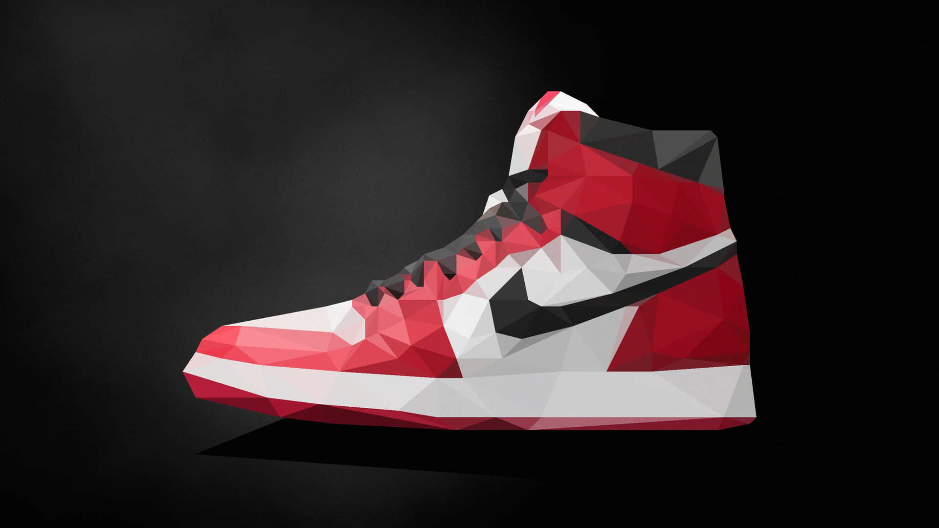 Bright And Bold: Red Jordan Shoes Background