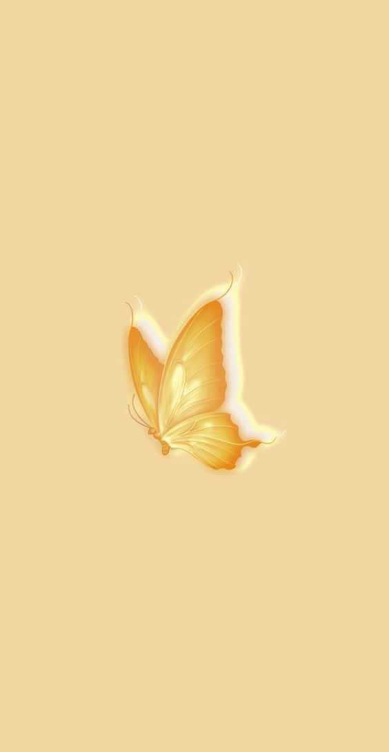 Bright And Cheerful Cute Yellow Butterflies Background