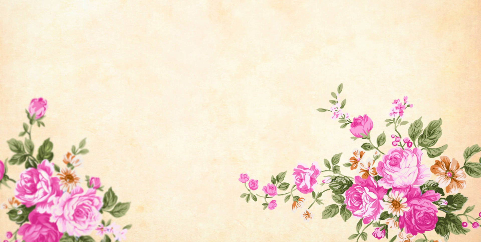 Bright And Colorful Happy Birthday Flowers Background