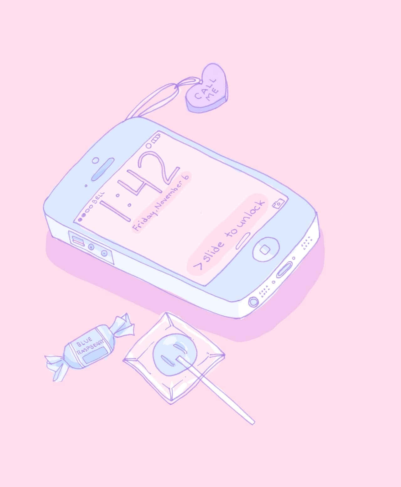 Bright And Colorful Kawaii Pastel Scene Background