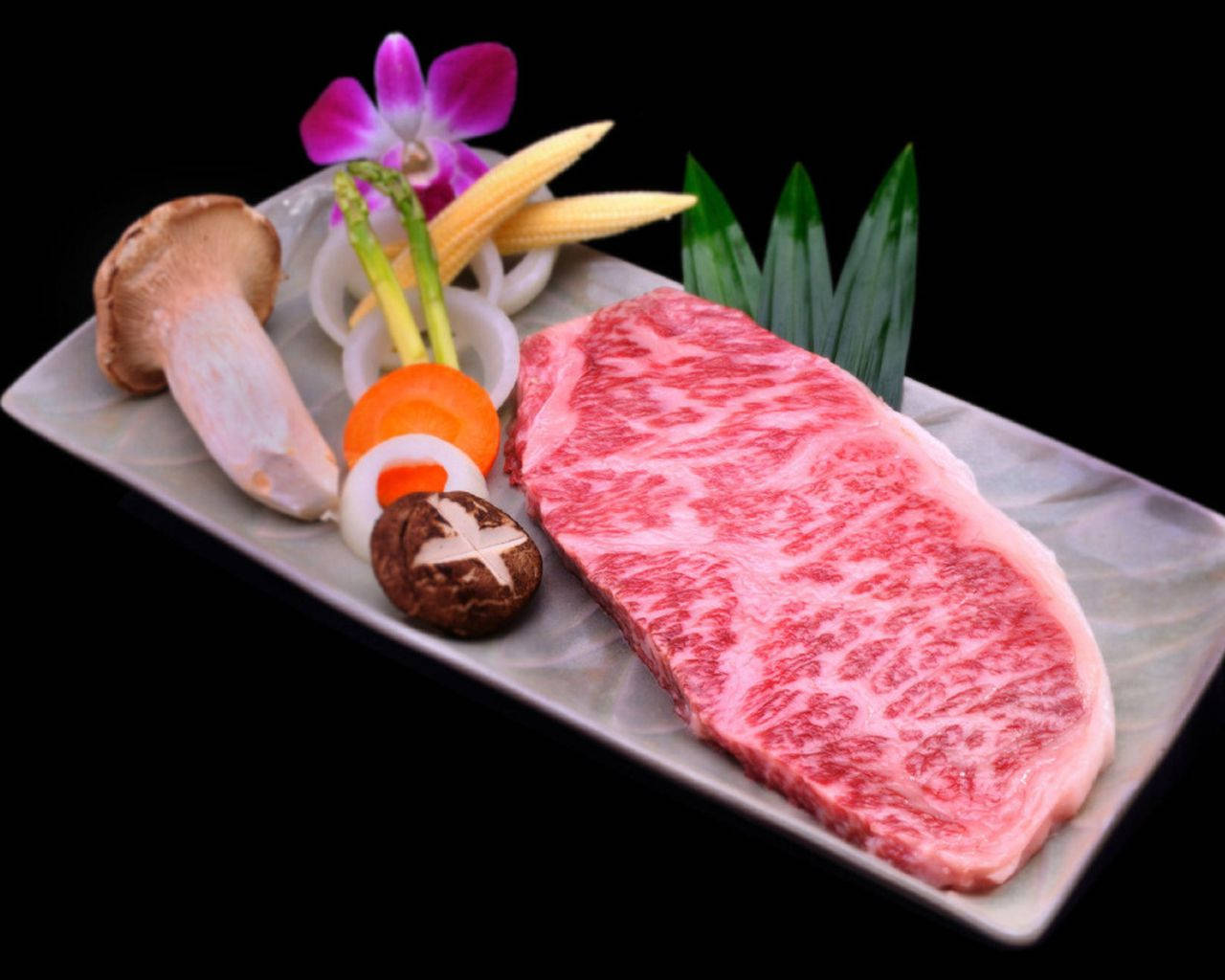 Bright And Colorful Kobe Beef Ensemble