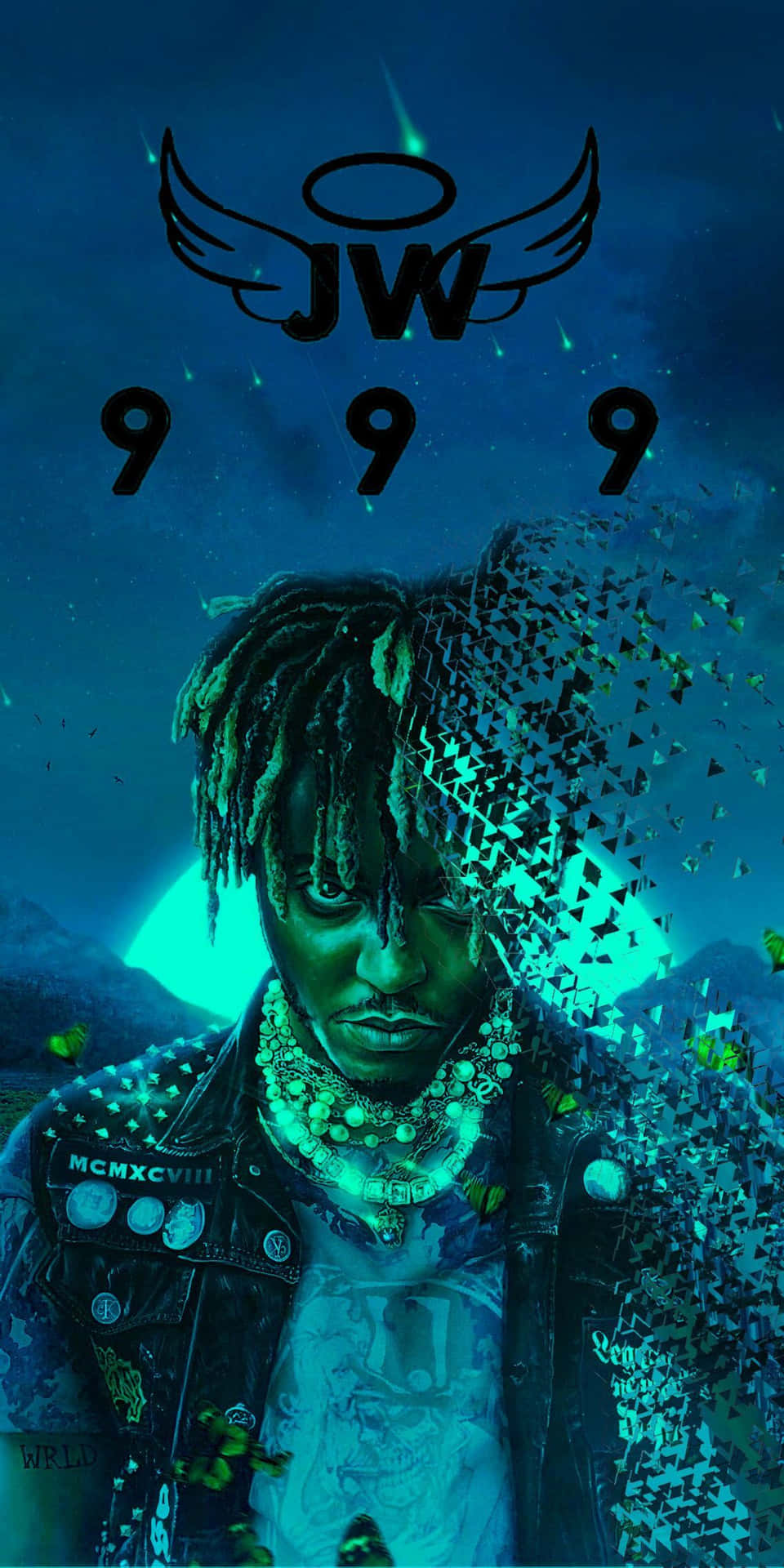 Bright And Detailed Art Tribute To Late Juice Wrld Background