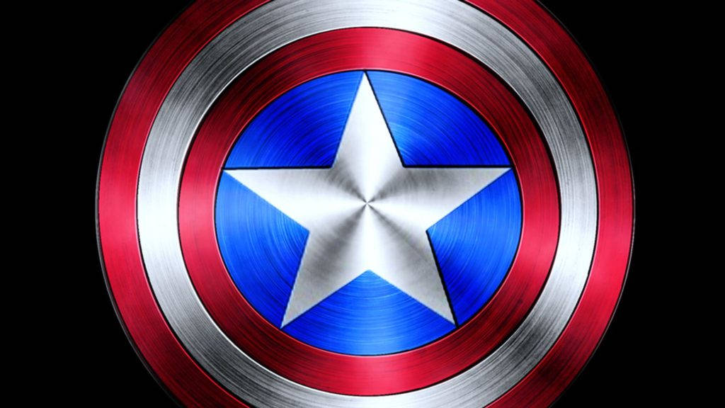 Bright And Shiny Captain America Shield Background
