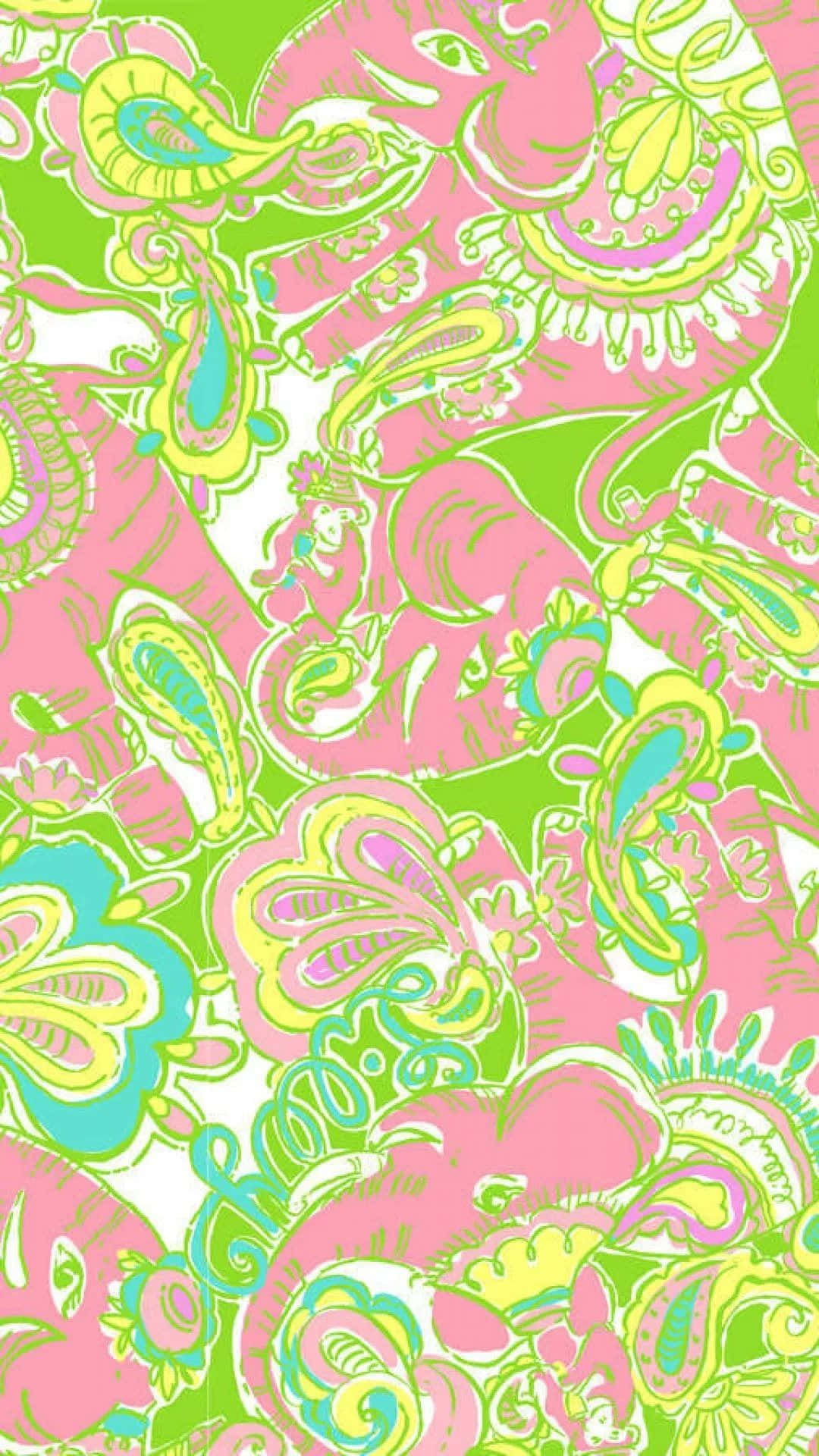 Bright And Vibrant Lilly Pulitzer Iphone Background