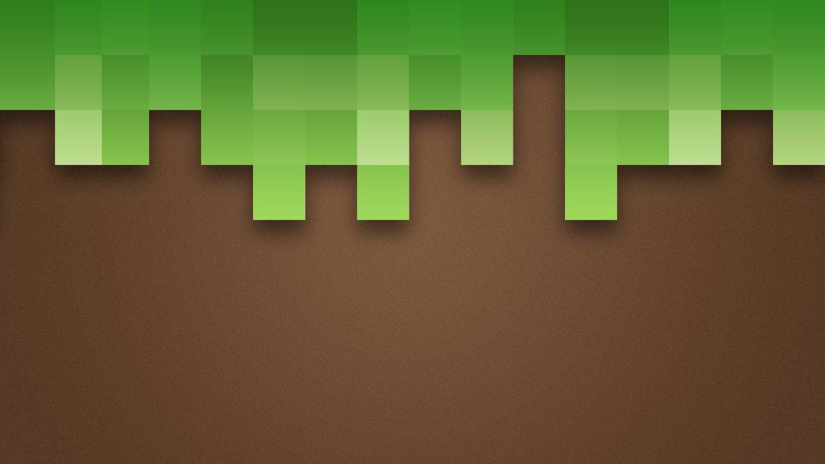 Bright And Vibrant Pixelated Art From The Popular Game Minecraft Background