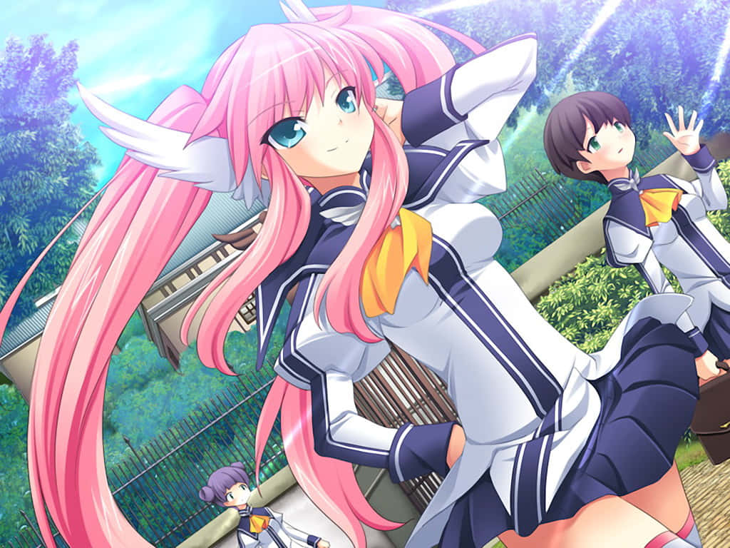Bright Anime Hot Girl School Uniform