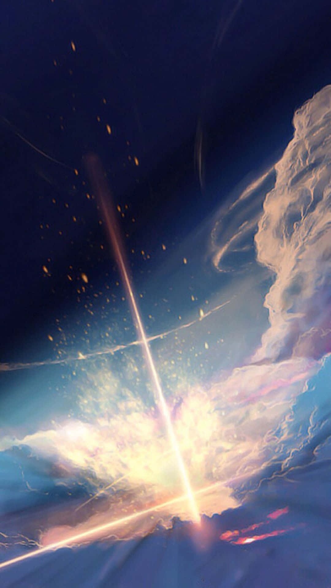 Bright Anime Luminosity Cloud Background