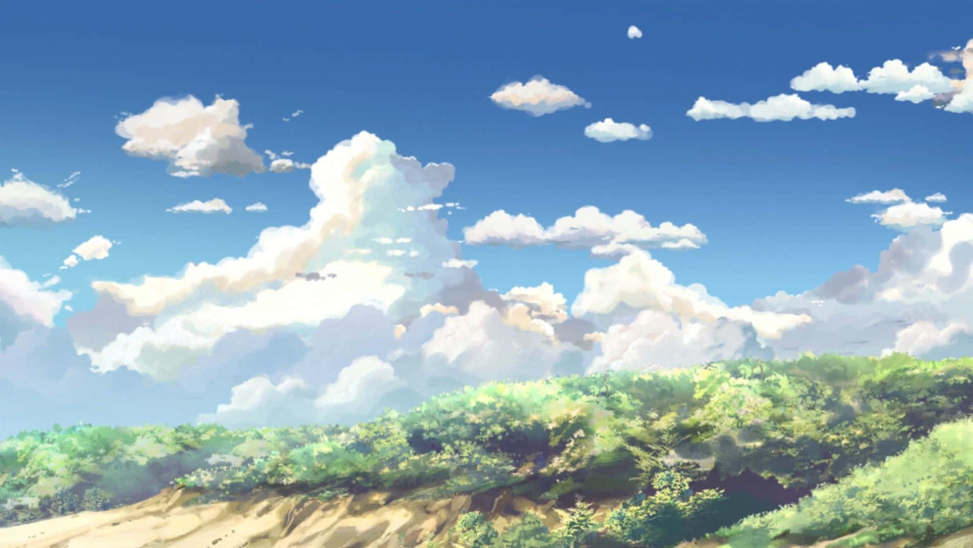 Bright Anime Scenic Beauty Background