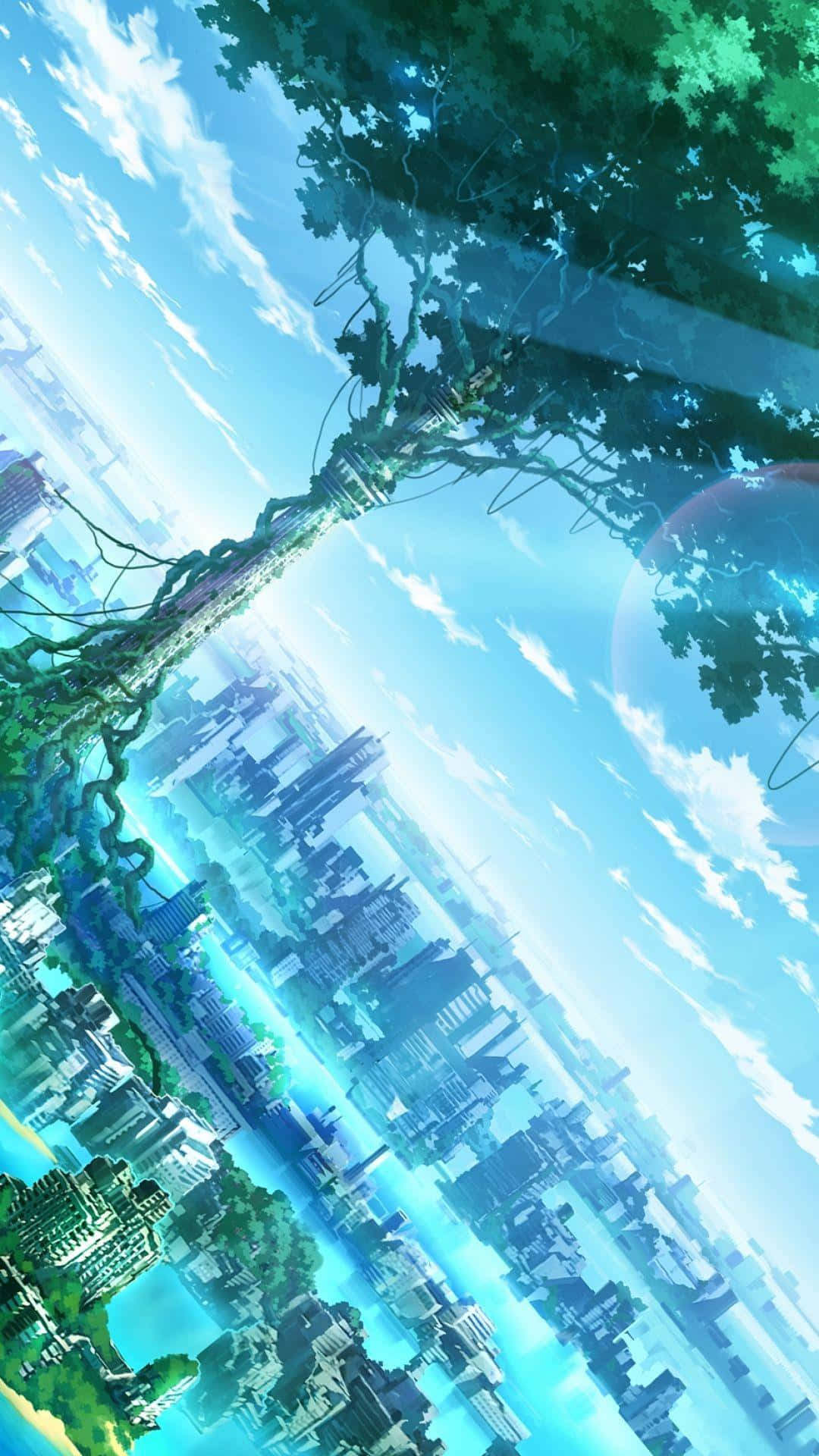 Bright Anime Tokyo Skytree Background