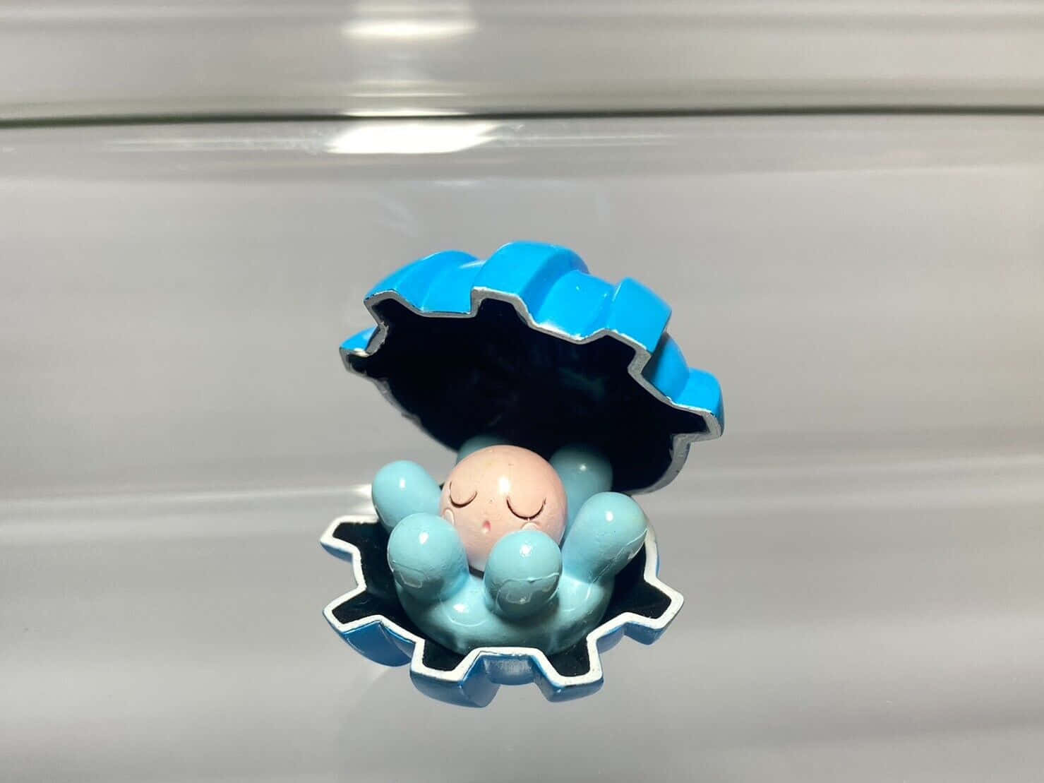 Bright Blue Clamperl Toy Background