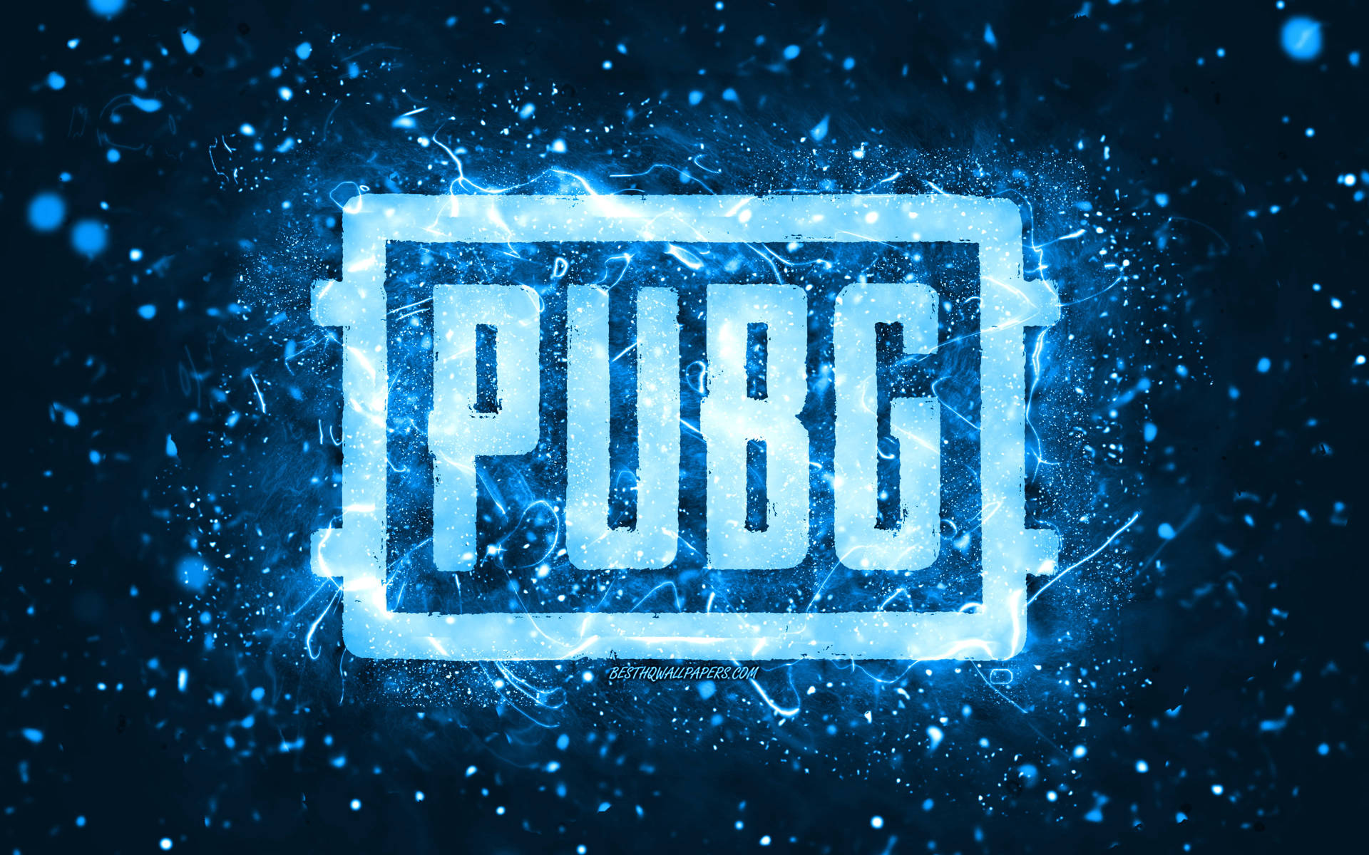 Bright Blue Pubg Logo Background