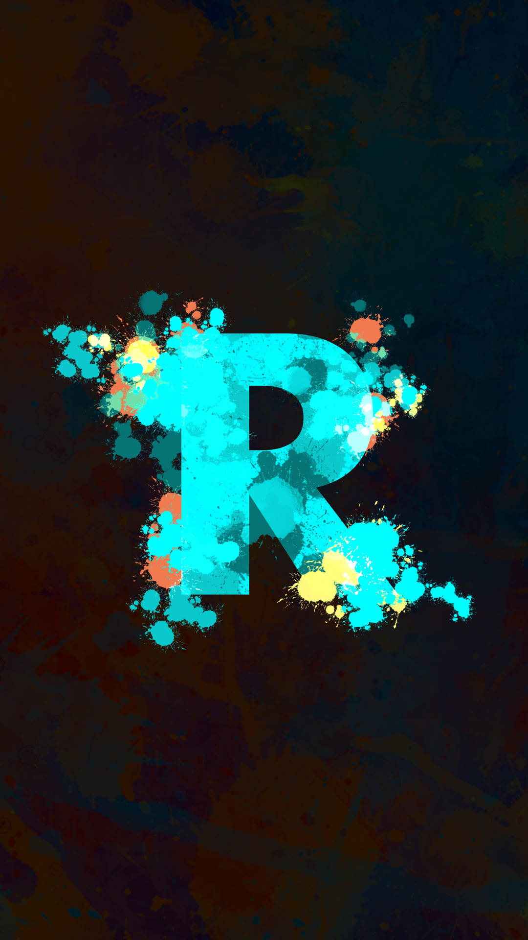 Bright Blue R Alphabet Background
