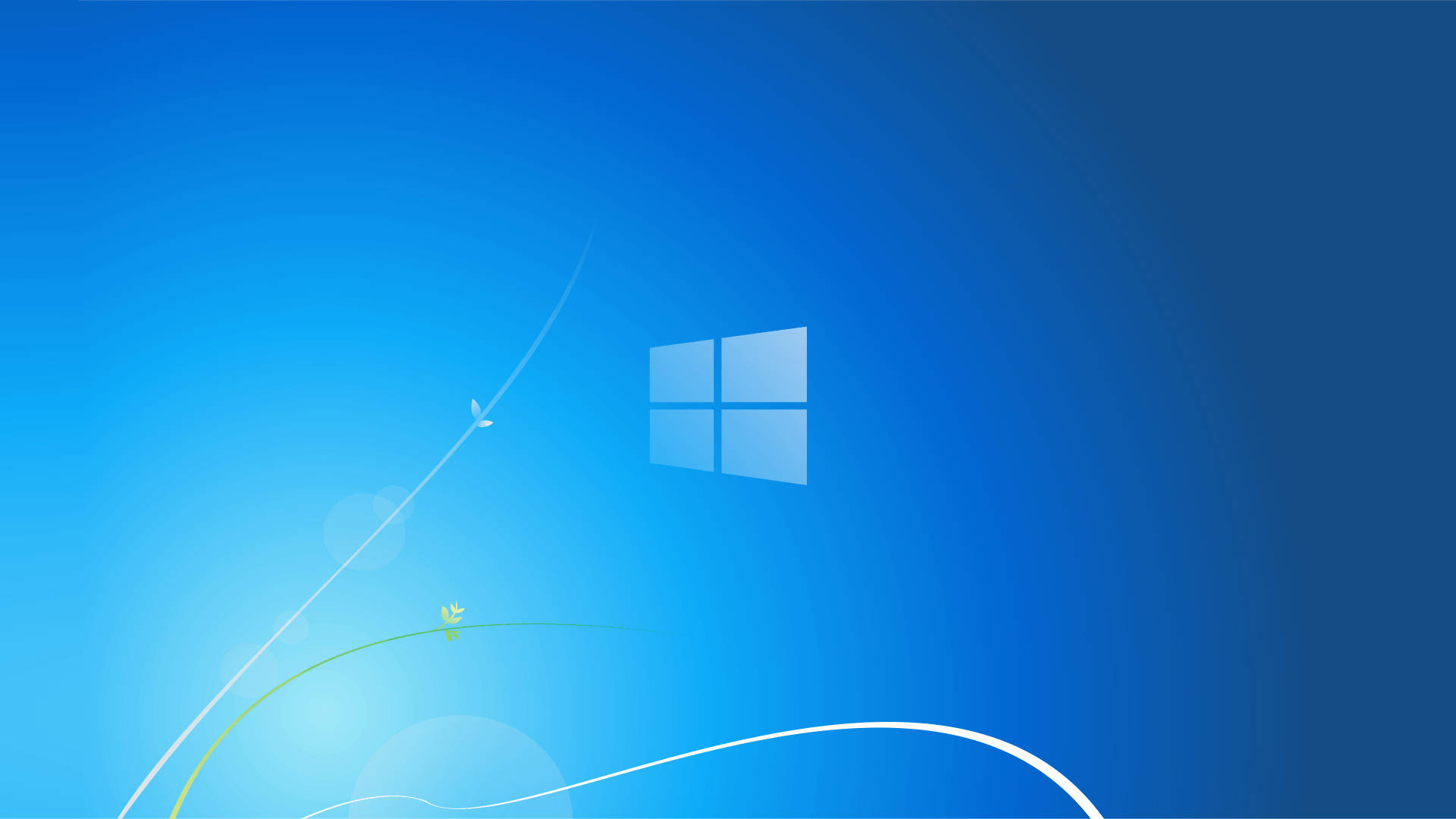 Bright Blue Windows 7 Screen Background