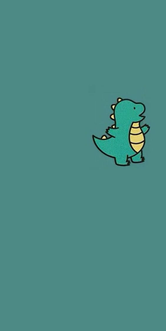 Bright Cartoon Dinosaur Phone Background