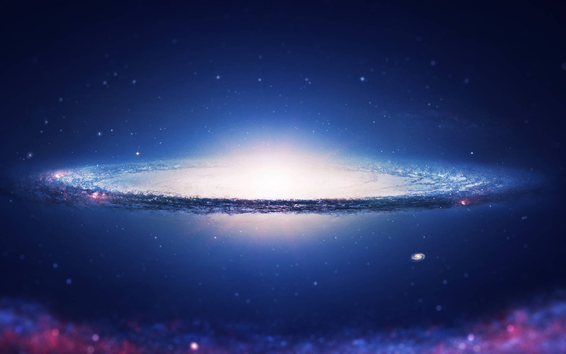 Bright Circular Galaxy Universe Background