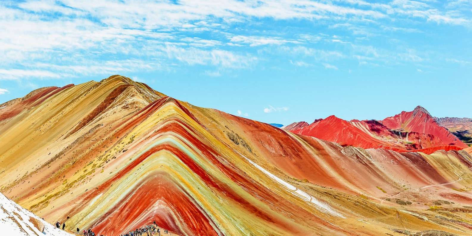 Bright Colorful Mountain In Cusco Peru Background