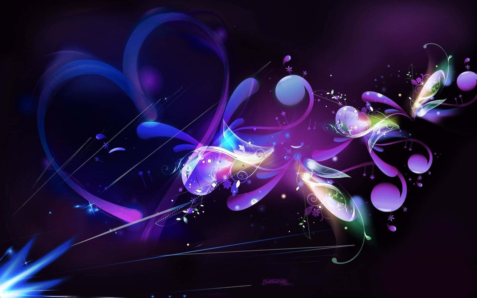 Bright Curved Shapes Pretty Purple Background