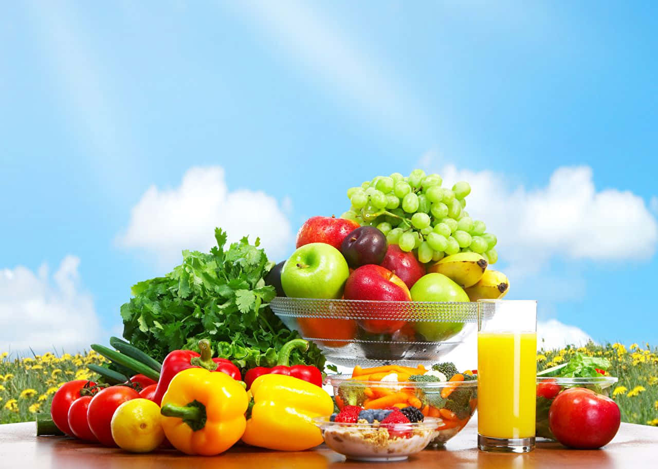 Bright Day Vegan Vegetables Background