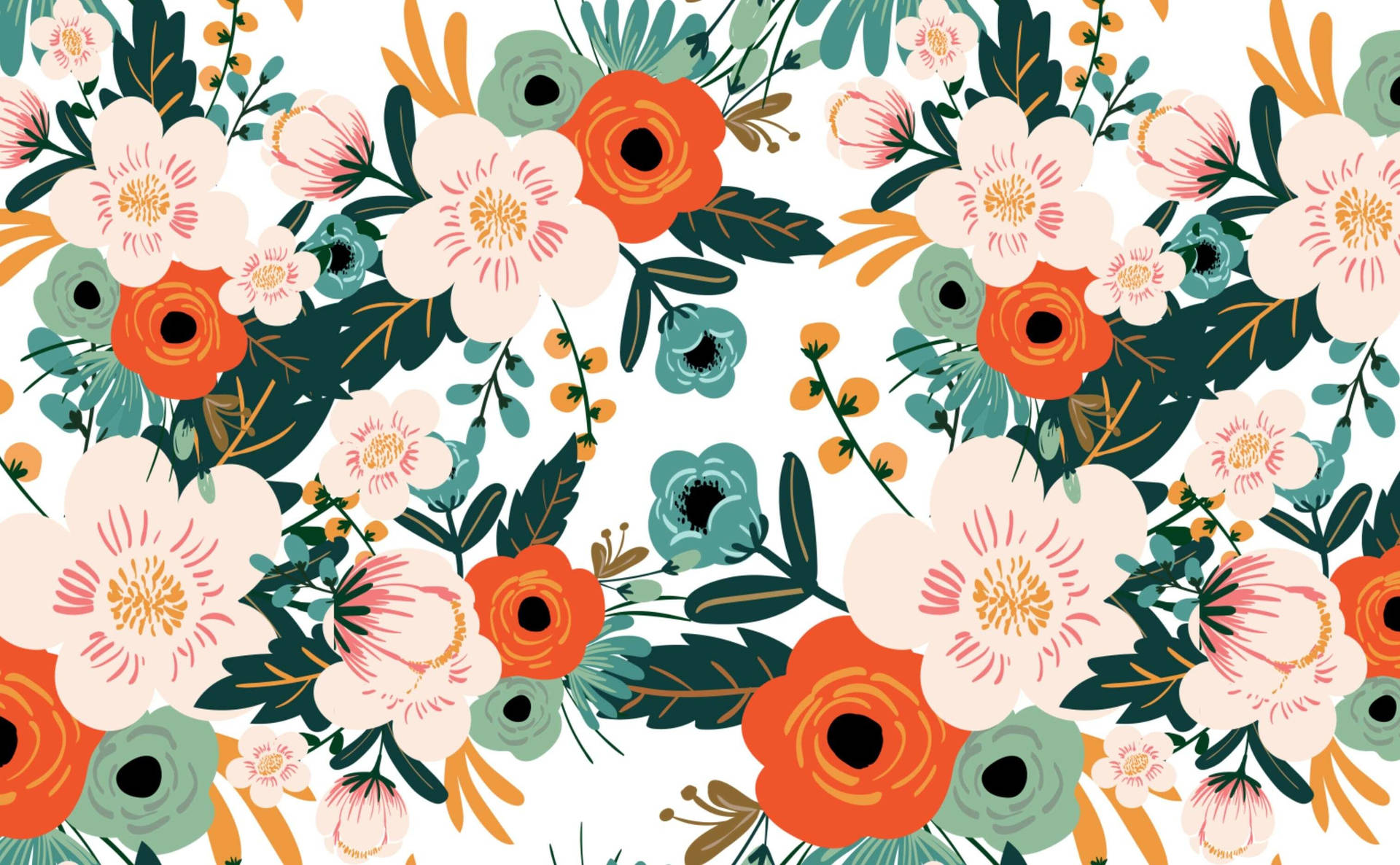 Bright Floral Design Background