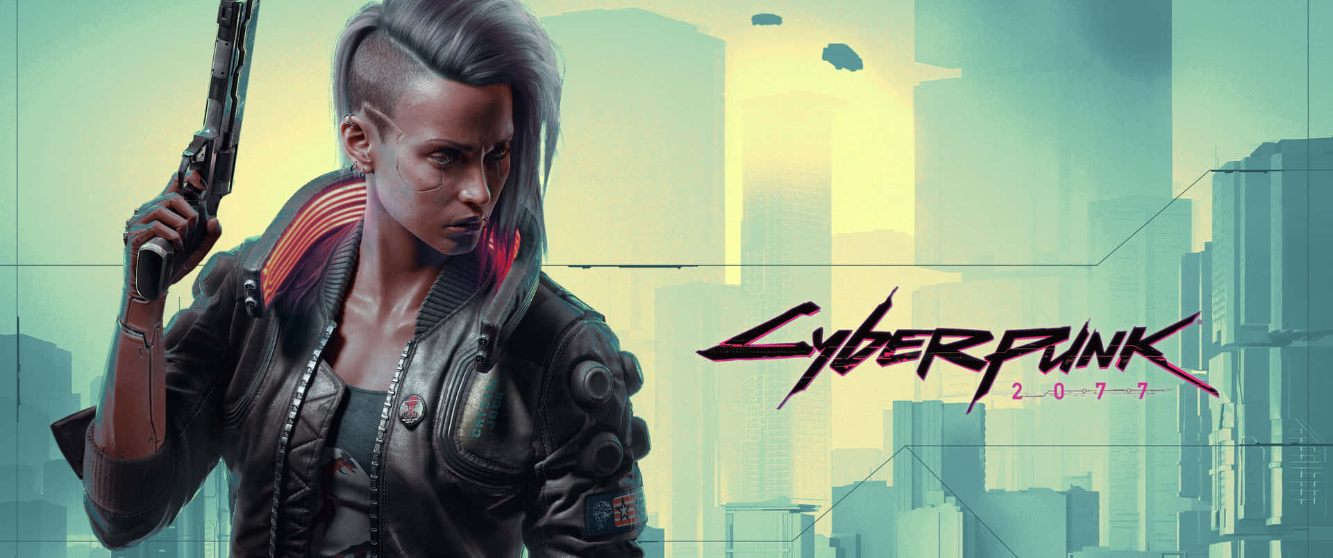 Bright Futuristic Cityscape Background