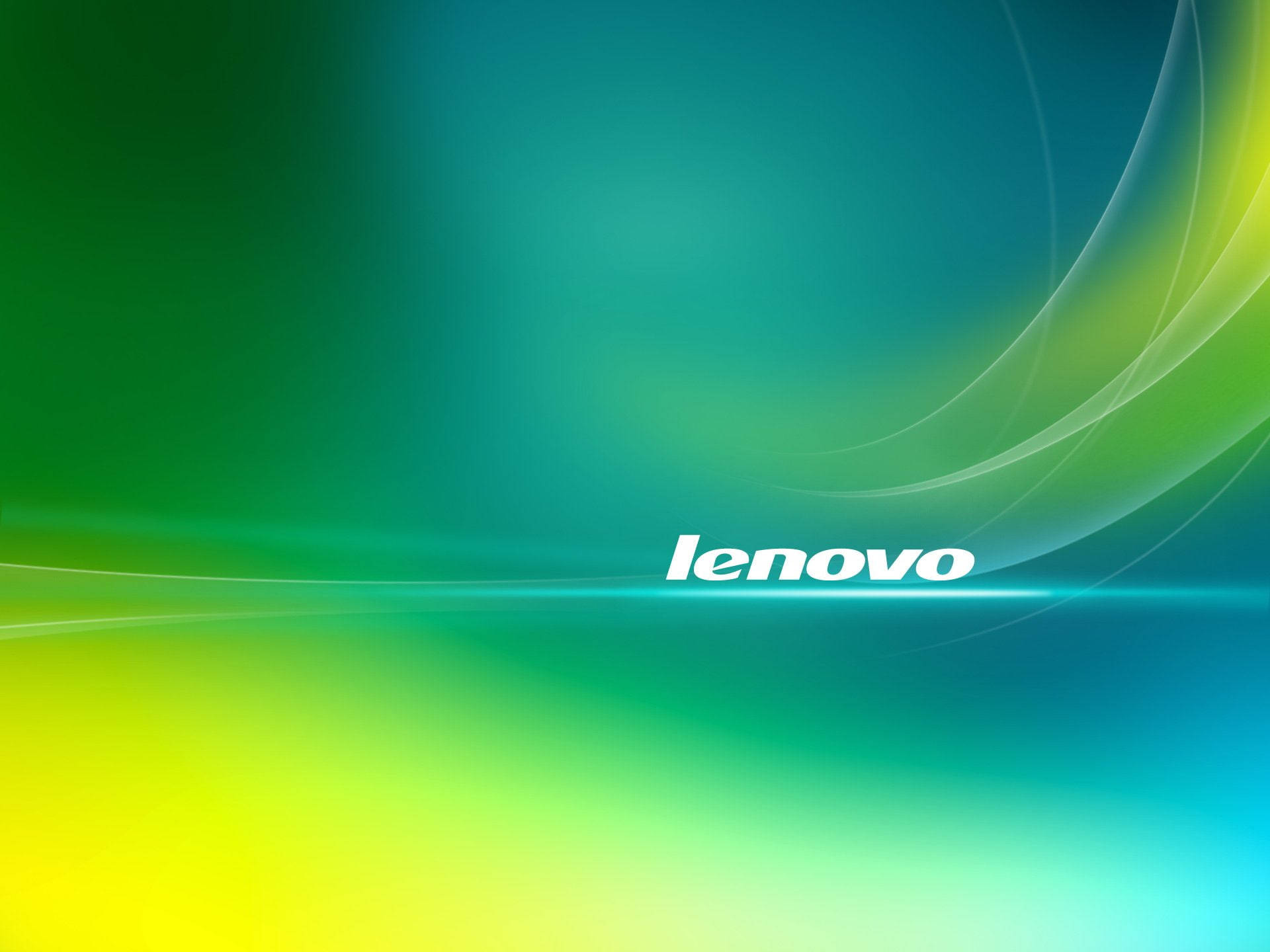 Bright Green And Blue Lenovo Official Background