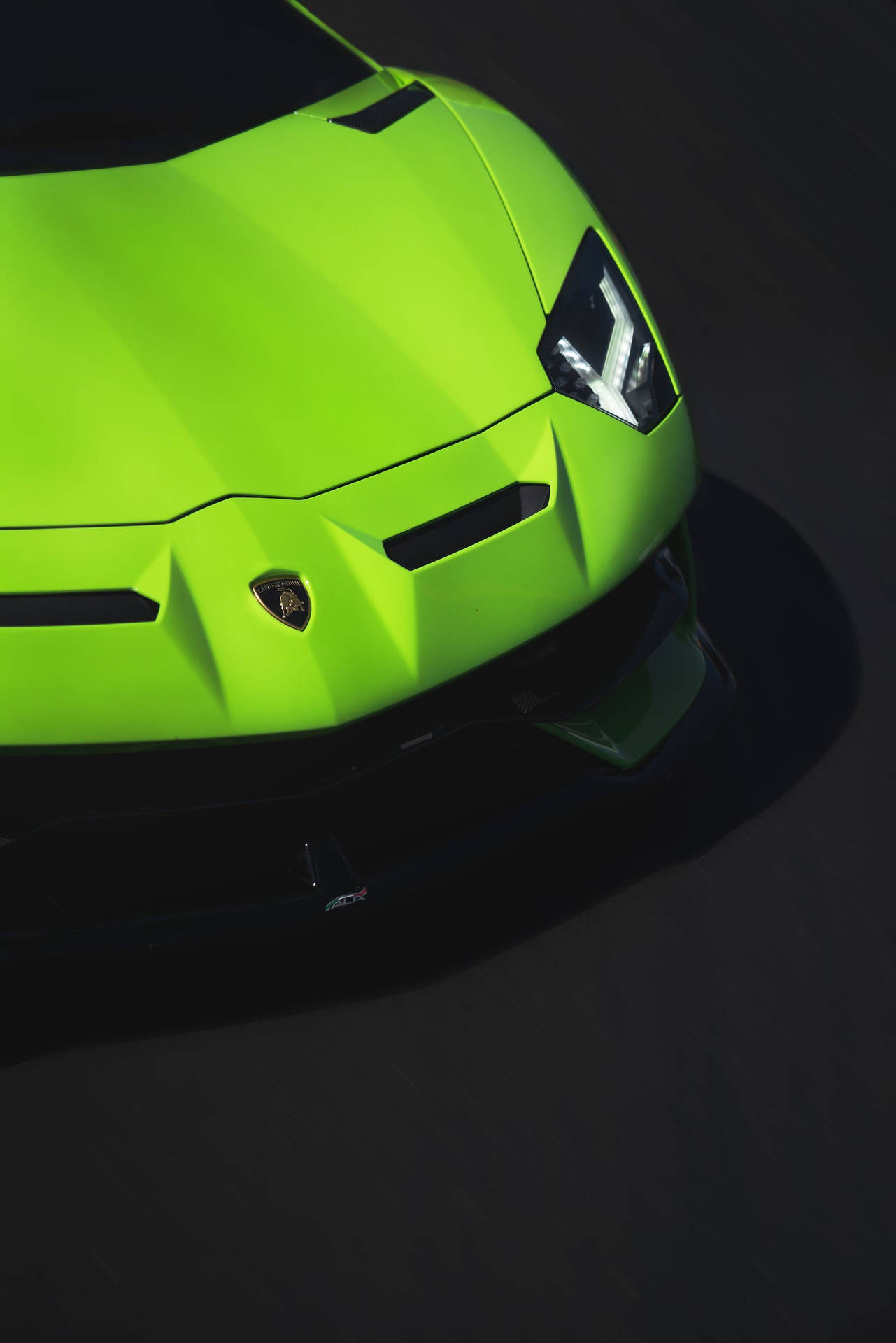Bright Green Lamborghini Luxury Car Background