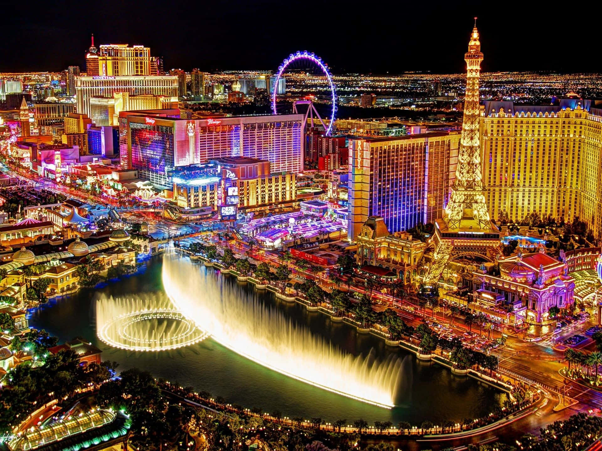 Bright Las Vegas Desktop Background